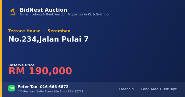 Terrace House · No. 234, Jalan Pulai 7