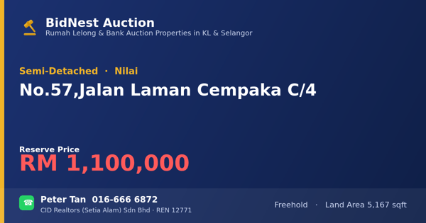 Semi-Detached · No. 57, Jalan Laman Cempaka C/4