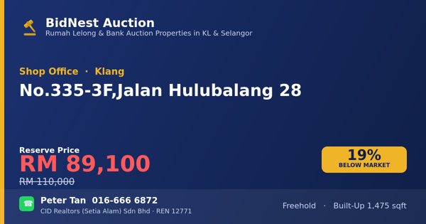 Kedai Pejabat · No. 335-3F, Jalan Hulubalang 28