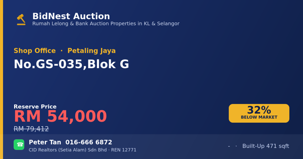 Shop Office · No. GS-035, Blok G