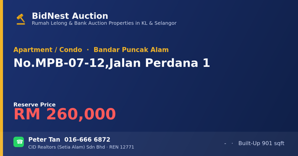 Apartment / Condo · No. MPB-07-12, Jalan Perdana 1