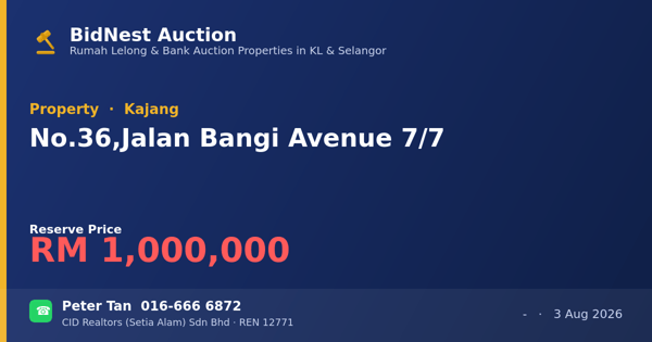 Hartanah · No. 36, Jalan Bangi Avenue 7/7