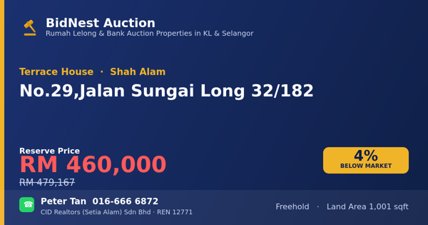 Terrace House · No. 29, Jalan Sungai Long 32/182