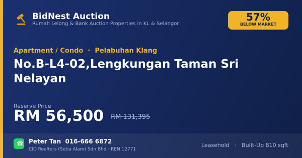 Apartmen / Kondo · No. B-L4-02, Lengkungan Taman Sri Nelayan