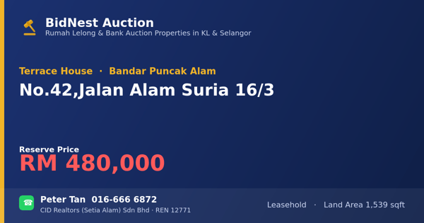 Terrace House · No. 42, Jalan Alam Suria 16/3