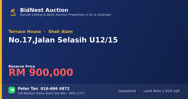 Terrace House · No. 17, Jalan Selasih U12/15