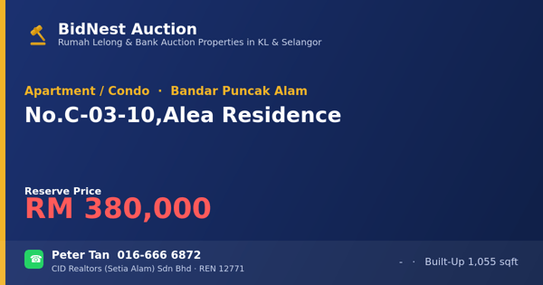 Apartment / Condo · No. C-03-10, Alea Residence