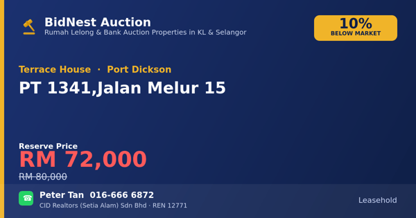 Terrace House · PT 1341, Jalan Melur 15