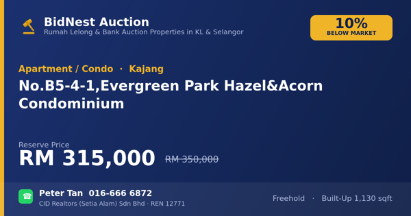 Apartmen / Kondo · No. B5-4-1, Evergreen Park Hazel & Acorn Condominium