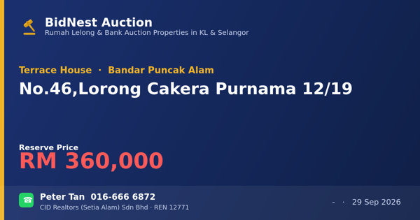 Rumah Teres · No. 46, Lorong Cakera Purnama 12/19