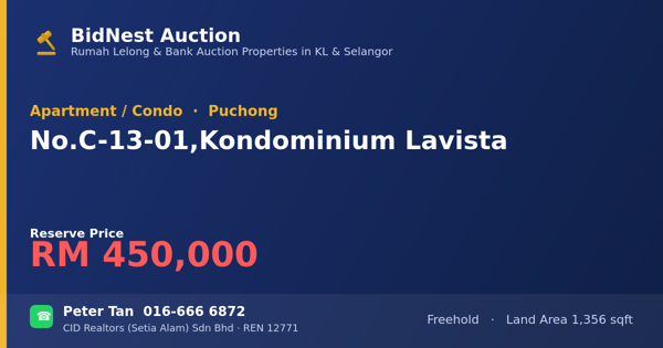 Apartment / Condo · No. C-13-01, Kondominium Lavista