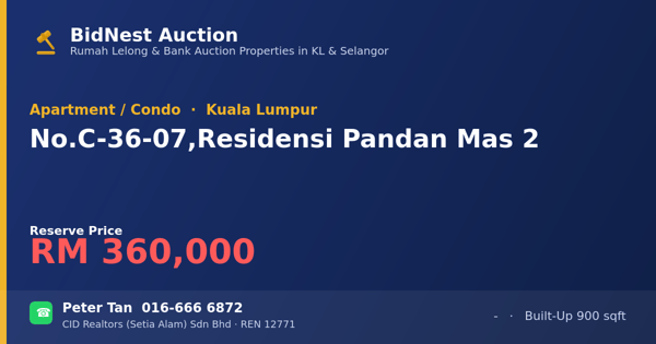 Apartment / Condo · No. C-36-07, Residensi Pandan Mas 2