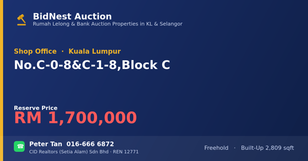 Kedai Pejabat · No. C-0-8 & C-1-8, Block C