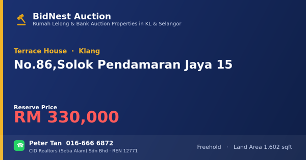 Terrace House · No. 86, Solok Pendamaran Jaya 15