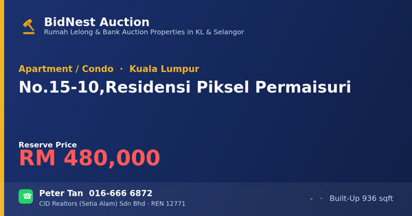 Apartment / Condo · No. 15-10, Residensi Piksel Permaisuri