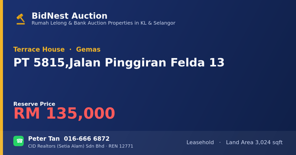 Terrace House · PT 5815, Jalan Pinggiran Felda 13