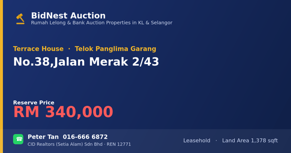 Terrace House · No. 38, Jalan Merak 2/43