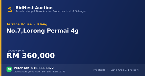 Rumah Teres · No. 7, Lorong Permai 4g