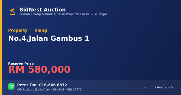 Property · No. 4, Jalan Gambus 1