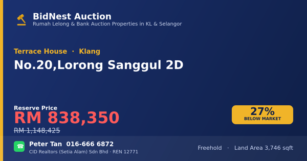 Terrace House · No. 20, Lorong Sanggul 2D