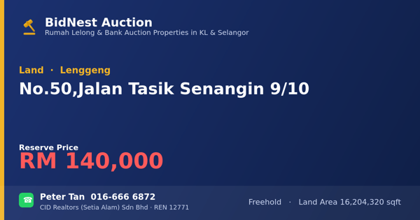 Land · No. 50, Jalan Tasik Senangin 9/10