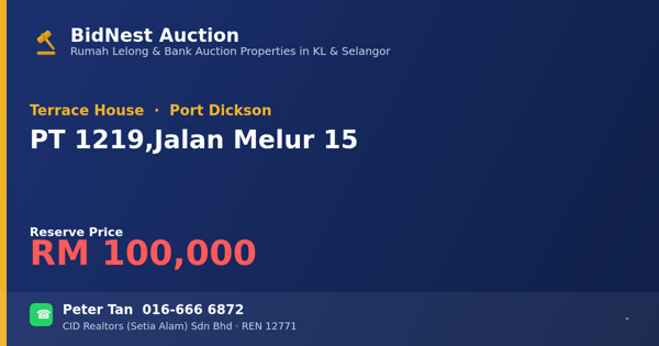 Terrace House · PT 1219, Jalan Melur 15
