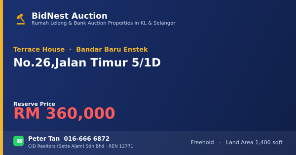 Terrace House · No. 26, Jalan Timur 5/1D