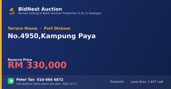 Terrace House · No. 4950, Kampung Paya