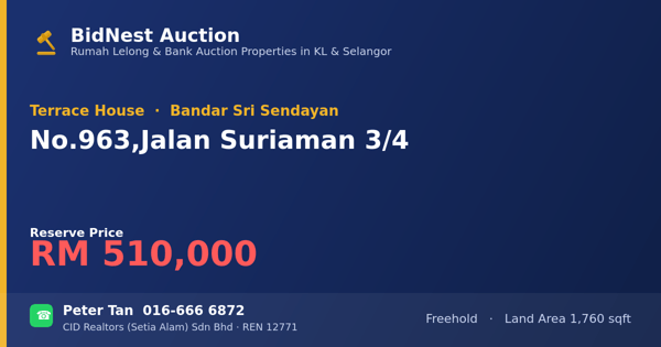 Terrace House · No. 963, Jalan Suriaman 3/4