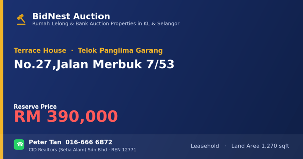 Terrace House · No. 27, Jalan Merbuk 7/53