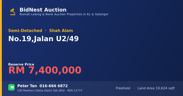 Semi-Detached · No. 19, Jalan U2/49