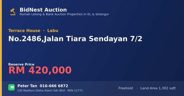 Rumah Teres · No. 2486, Jalan Tiara Sendayan 7/2