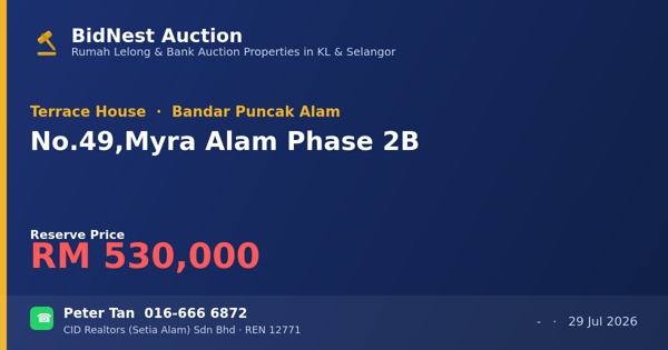 Terrace House · No. 49, Myra Alam Phase 2B