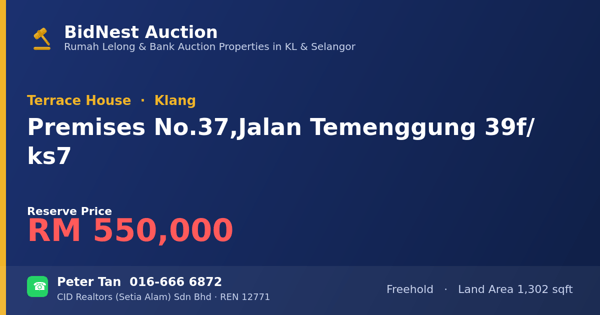 Terrace House · Premises No. 37, Jalan Temenggung 39f/ks7