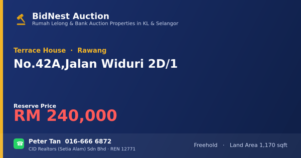 Terrace House · No. 42A, Jalan Widuri 2D/1