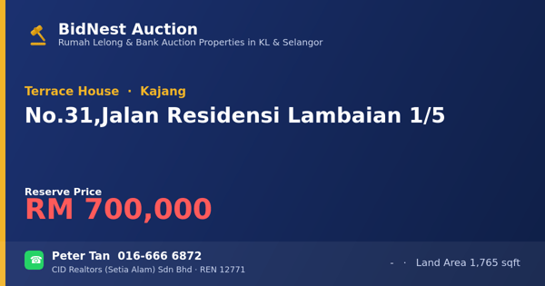 Terrace House · No. 31, Jalan Residensi Lambaian 1/5