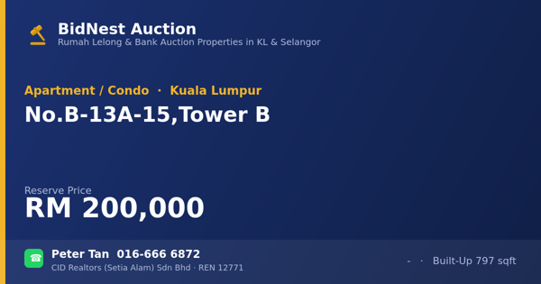 Apartmen / Kondo · No. B-13A-15, Tower B