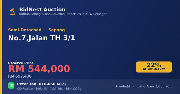 Semi-Detached · No. 7, Jalan TH 3/1