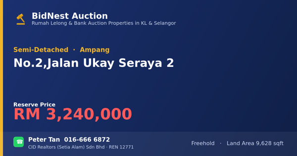 Semi-Detached · No. 2, Jalan Ukay Seraya 2