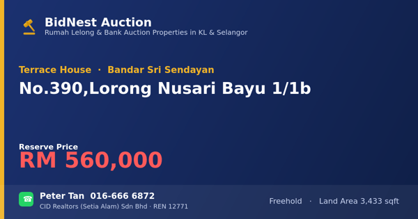 Terrace House · No. 390, Lorong Nusari Bayu 1/1b