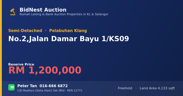 Semi-D · No. 2, Jalan Damar Bayu 1/KS09