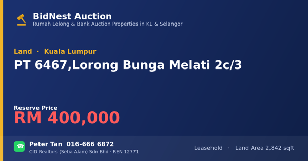 Land · PT 6467, Lorong Bunga Melati 2c/3