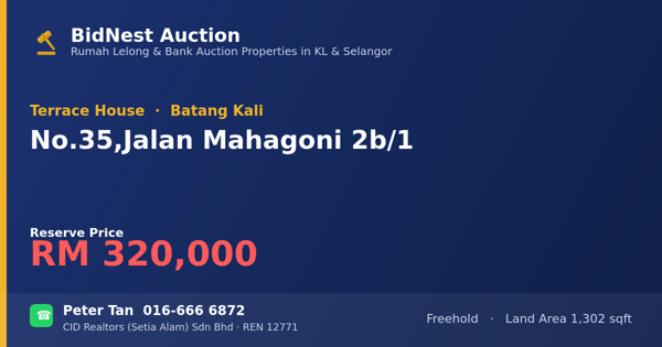 Terrace House · No. 35, Jalan Mahagoni 2b/1