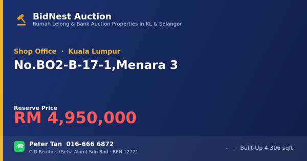 Kedai Pejabat · No. BO2-B-17-1, Menara 3