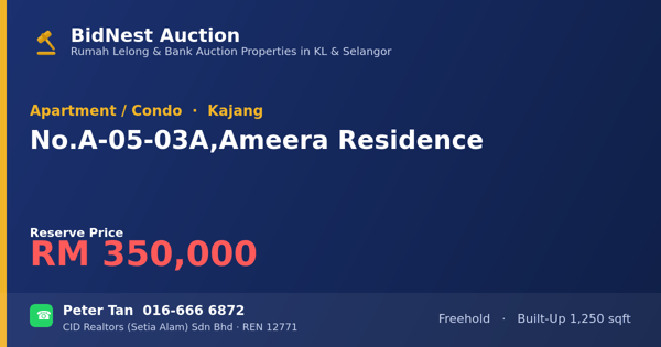 Apartment / Condo · No. A-05-03A, Ameera Residence