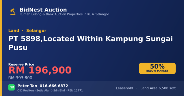Land · PT 5898, Located Within Kampung Sungai Pusu