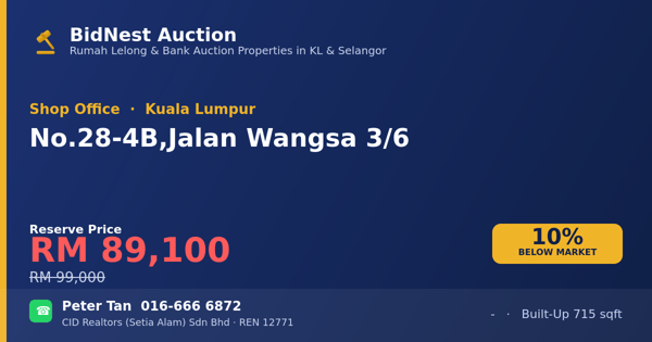 Shop Office · No. 28-4B, Jalan Wangsa 3/6