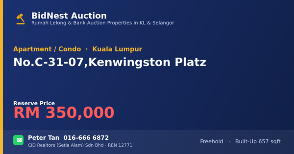 Apartment / Condo · No. C-31-07, Kenwingston Platz