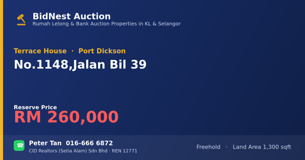 Terrace House · No. 1148, Jalan Bil 39