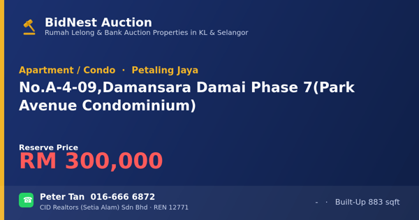 Apartmen / Kondo · No. A-4-09, Damansara Damai Phase 7 (Park Avenue Condominium)